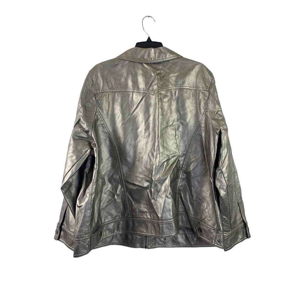 CJ Banks Women’s Metallic Silver Jacket - Picture 2 of 6